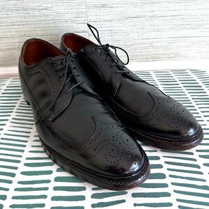 Men's Allen Edmonds Black MacNeil 9117 Wingtip Leather Dress Shoes Size 13 AA